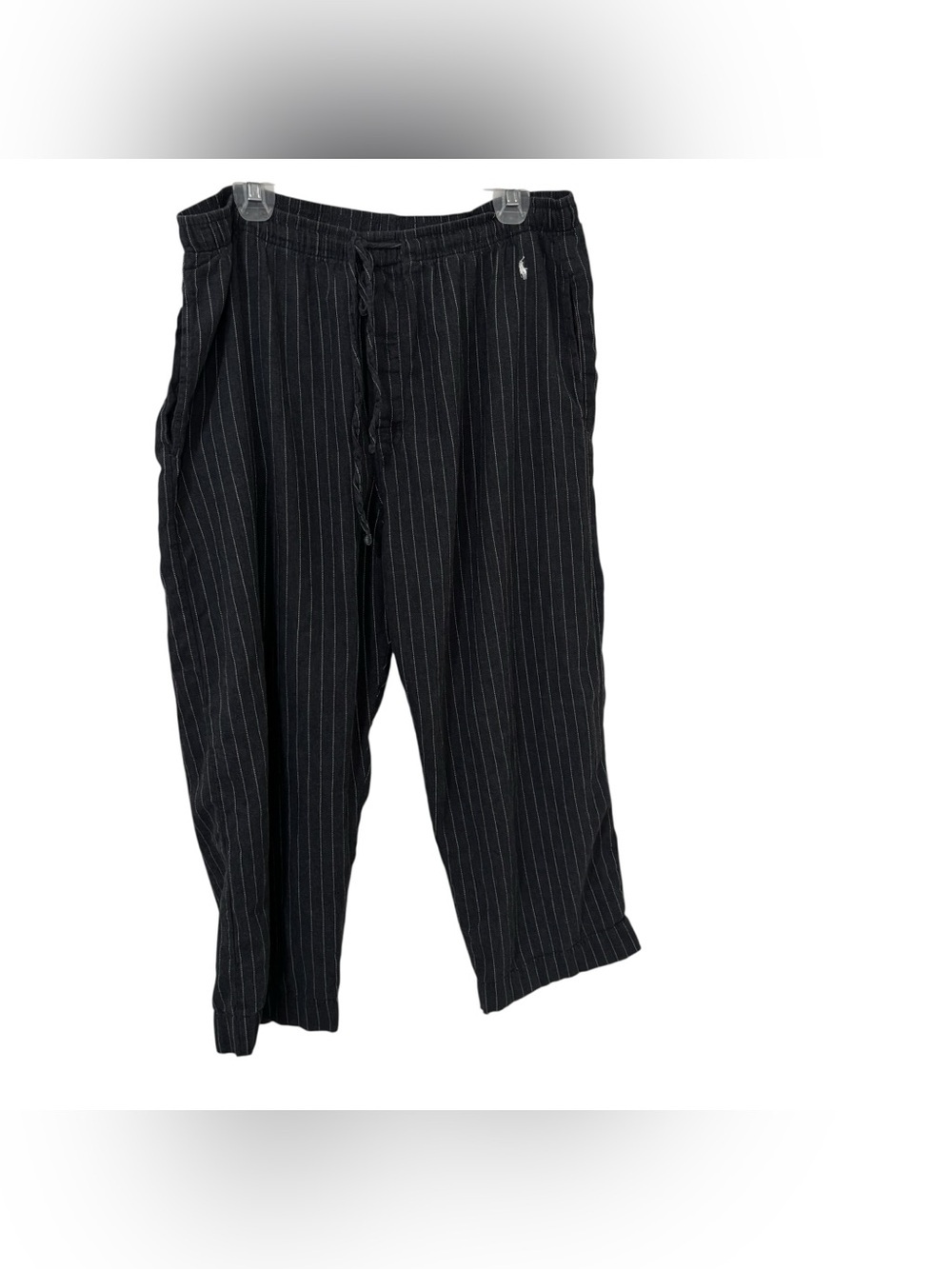 Polo Ralph Lauren men’s gray  Pinstripe Drawstring pajama Pants Large